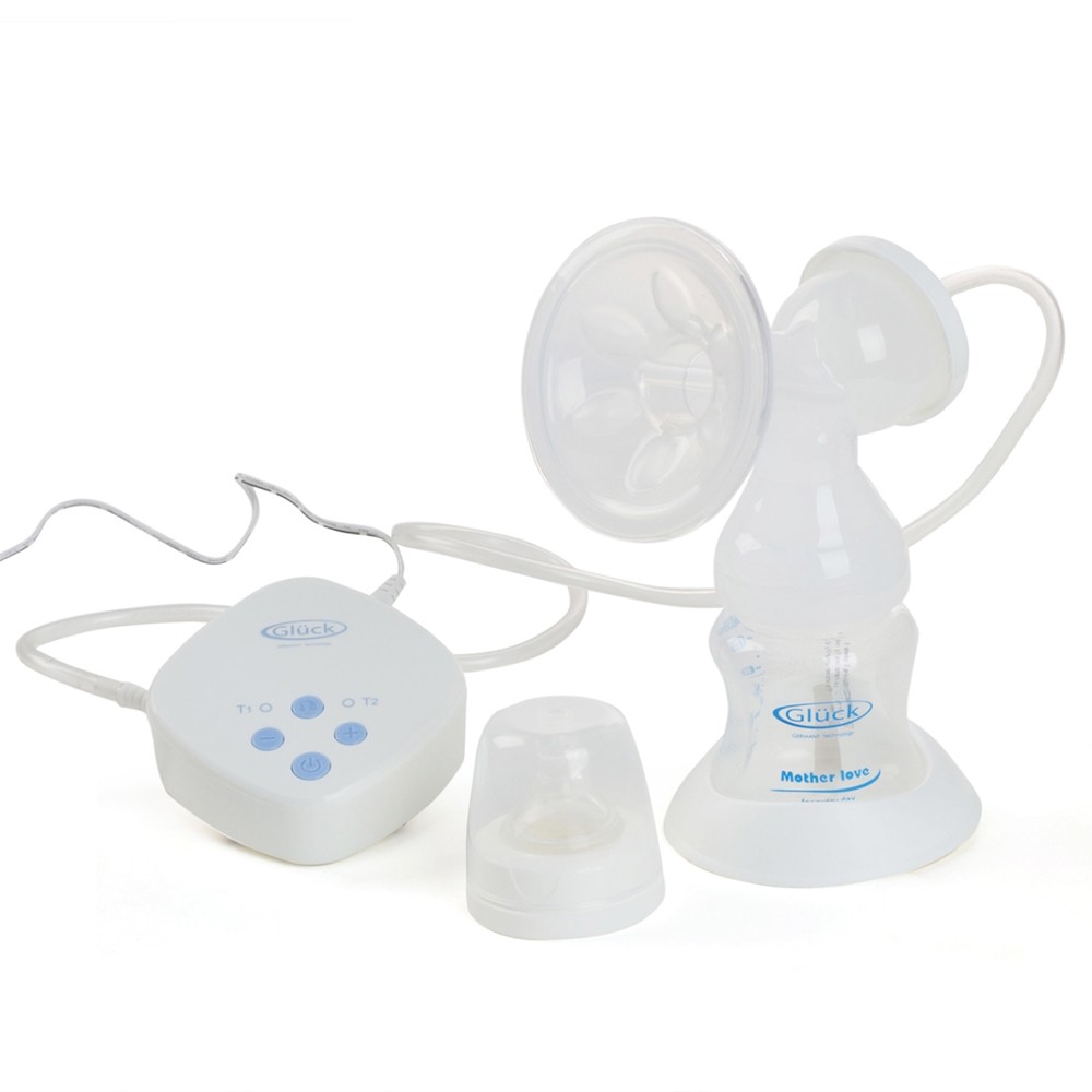 White Female Baby Care Breast Pump